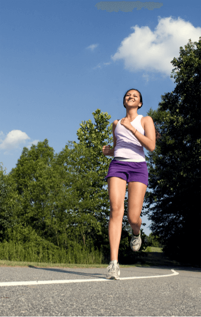 Woman Staying fit Jogging in the Morning